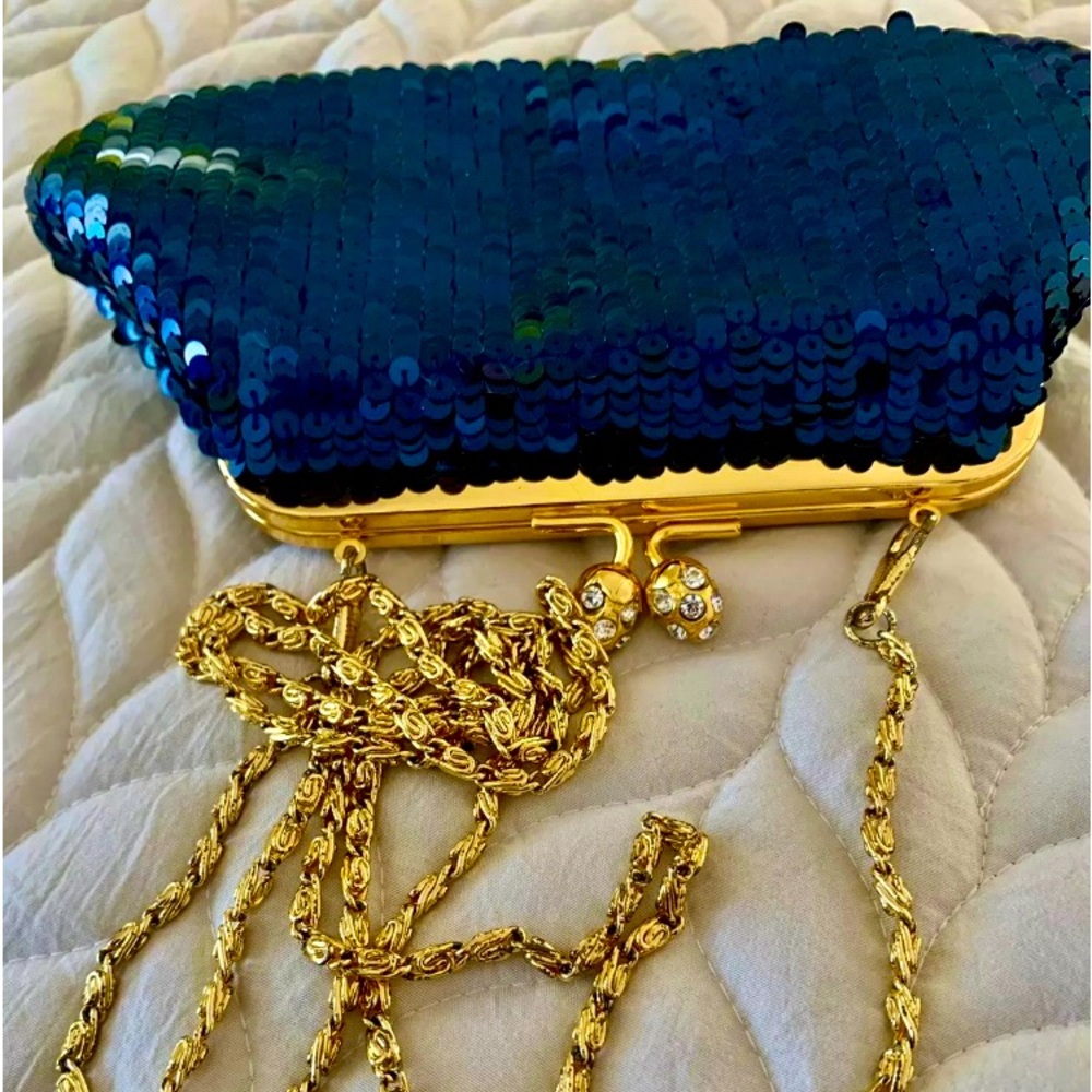 Valerie Steven’s Blue Sequins Party Purse